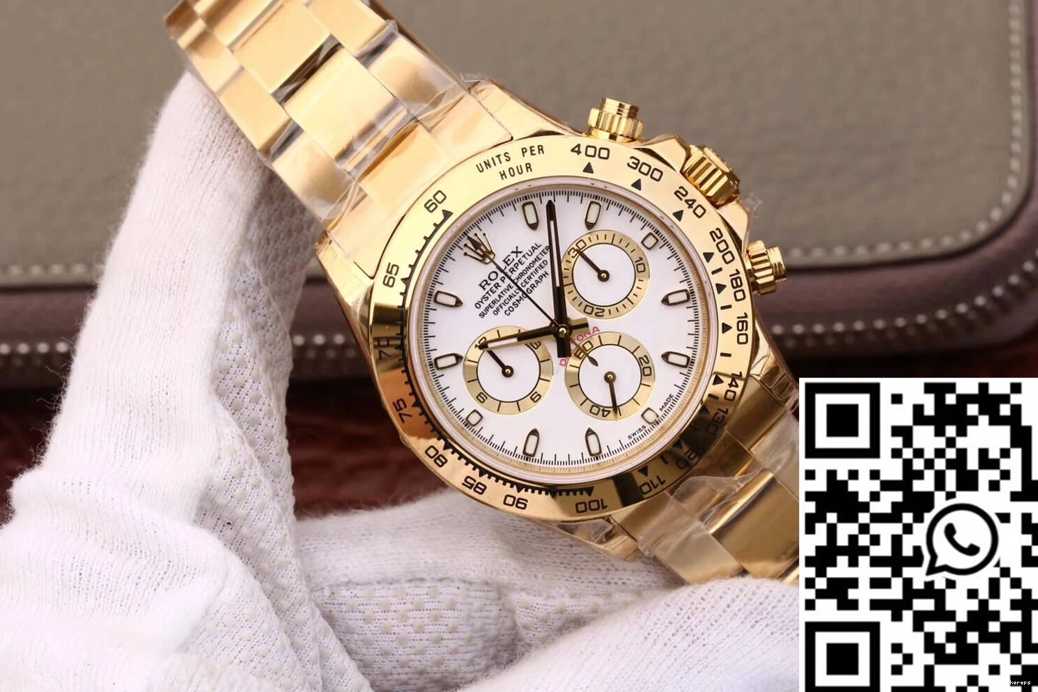 Factory White JH M116508-0001 Daytona Dial Cosmograph Yellow Rolex Gold 0521